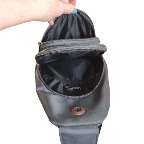 Westend Grey Nylon Unisex Crossbody Sling Bag NWOT - Picture 7 of 12